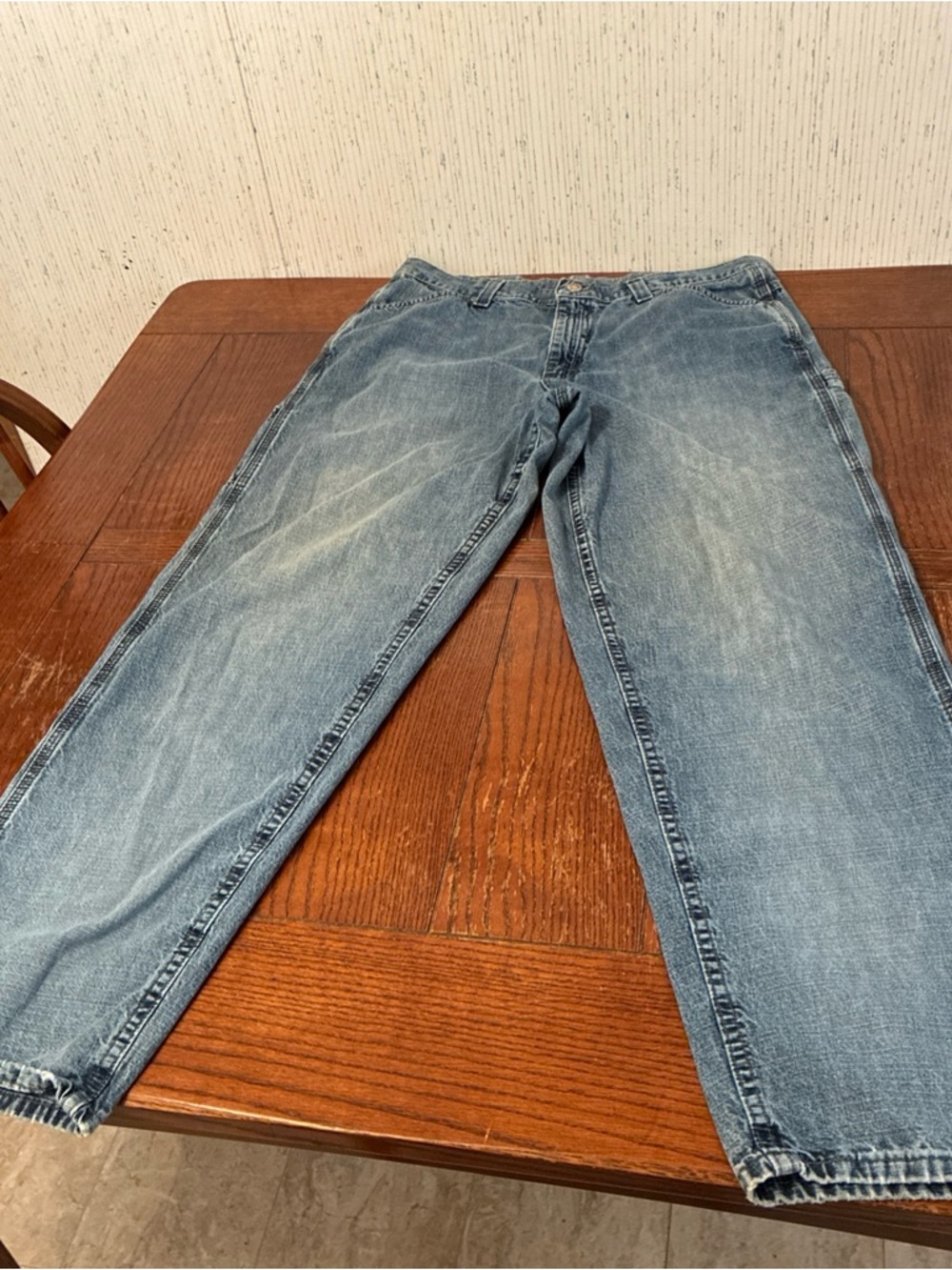 Riveted By Lee Denim Jeans Men’s 34x32/ Women’s 14M Utility Work Vintage 2000’s
